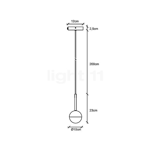 Nordlux Contia Hanglamp zwart/opaalglas schets