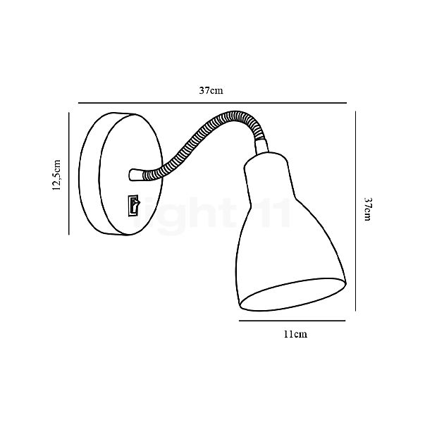 Nordlux Cyclone Flex Wall Light white , Warehouse sale, as new, original packaging sketch