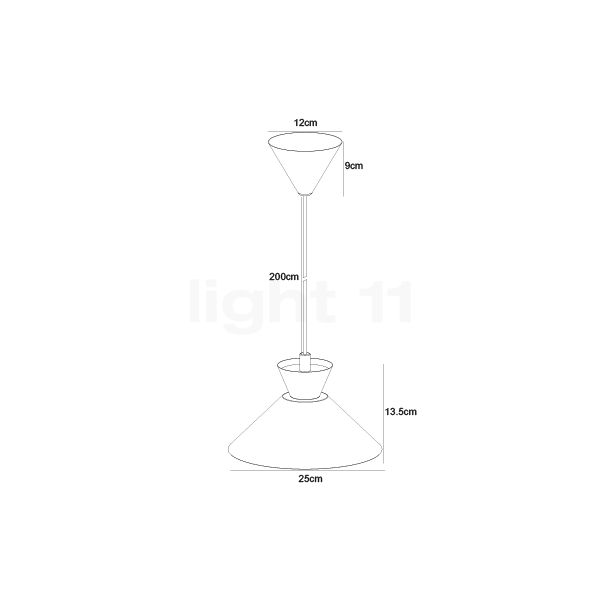 Nordlux Dial Hanglamp grijs - 25 cm schets