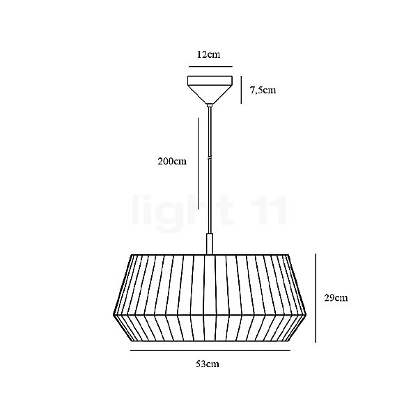 Nordlux Dicte Pendelleuchte ø53 cm - weiß Skizze