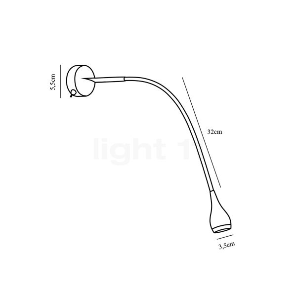 Nordlux Drop Wall Light LED white sketch