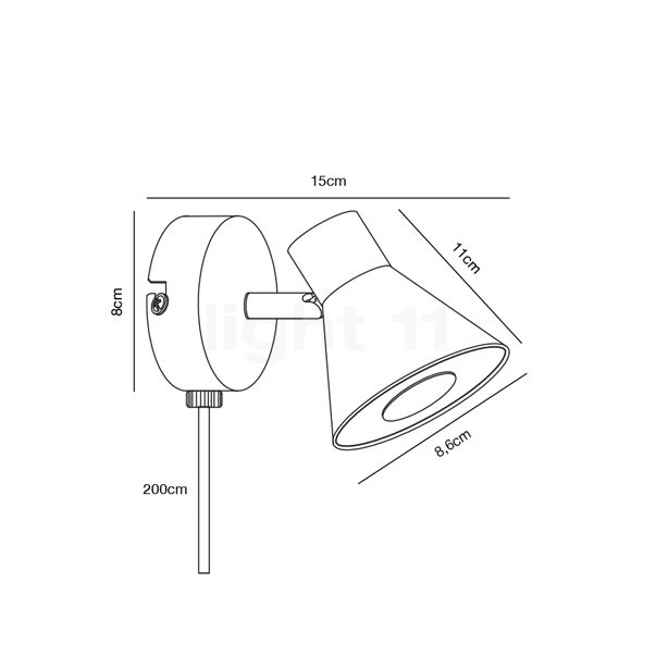 Nordlux Eik Wall Light black sketch