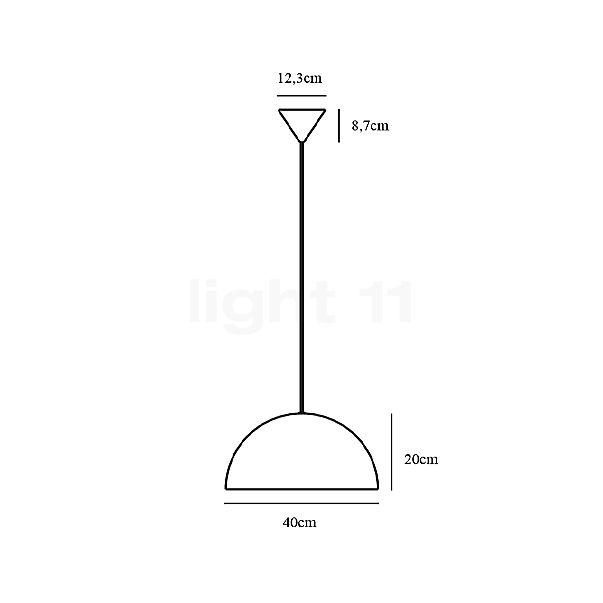 Nordlux Ellen Lampada a sospensione ø40 cm - bianco - vista in sezione