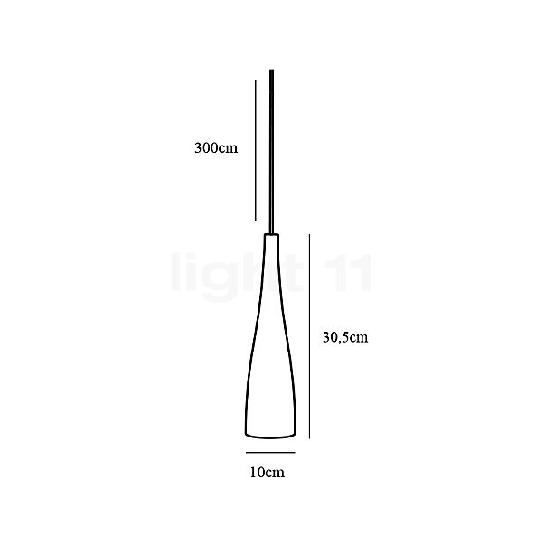 Nordlux Embla, lámpara de suspensión opalino vidrio - alzado con dimensiones