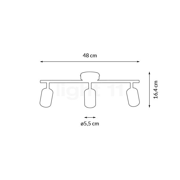 Nordlux Explore Ceiling Light 3 lamps brass , Warehouse sale, as new, original packaging sketch