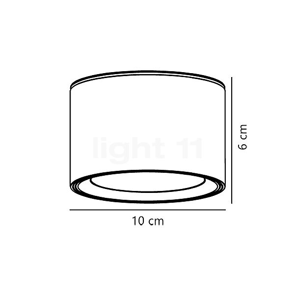 Nordlux Fallon Deckenleuchte LED weiß/weiß - 6 cm Skizze