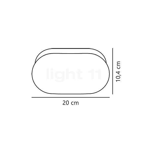 Nordlux Foam Oval Wandleuchte weiß , Auslaufartikel Skizze