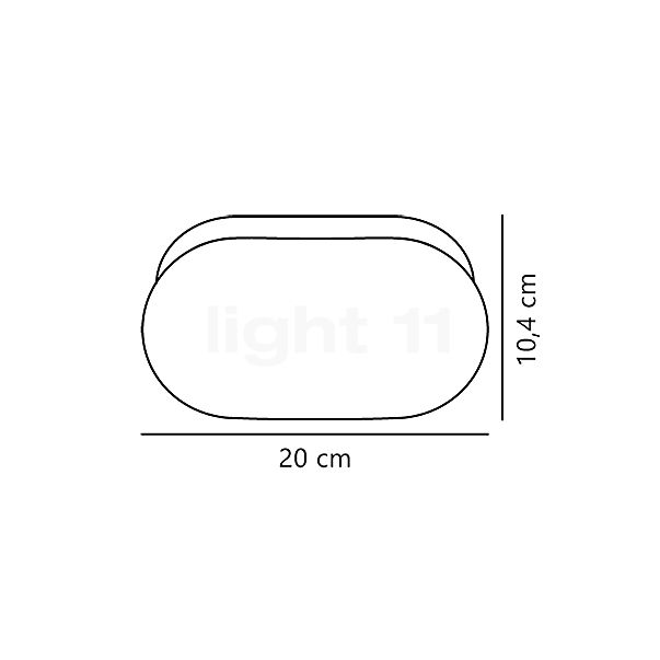 Nordlux Foam oval Wall Light white , discontinued product sketch