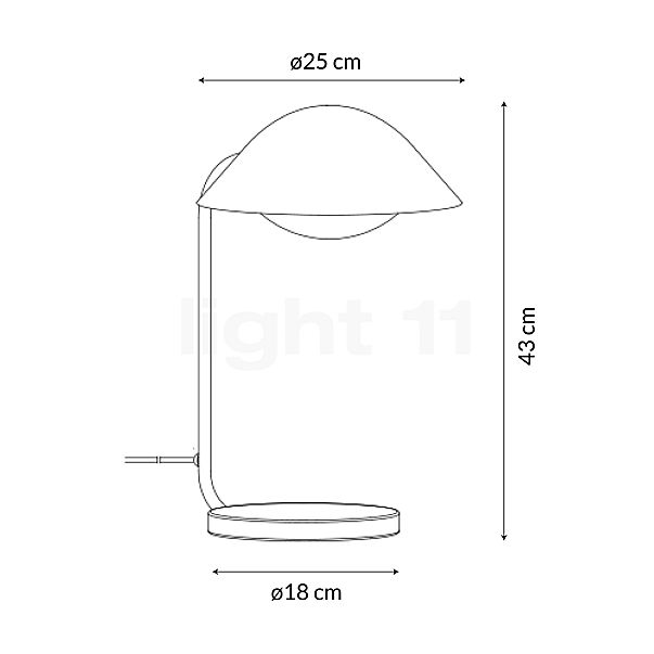 Nordlux Freya Lampe de table noir - vue en coupe