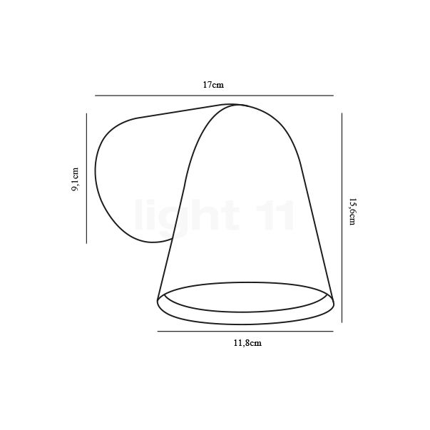 Nordlux Front Single Wall Light sand sketch
