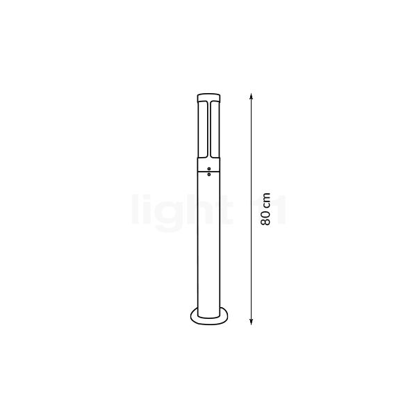 Nordlux Helix Borne lumineuse rouille - vue en coupe