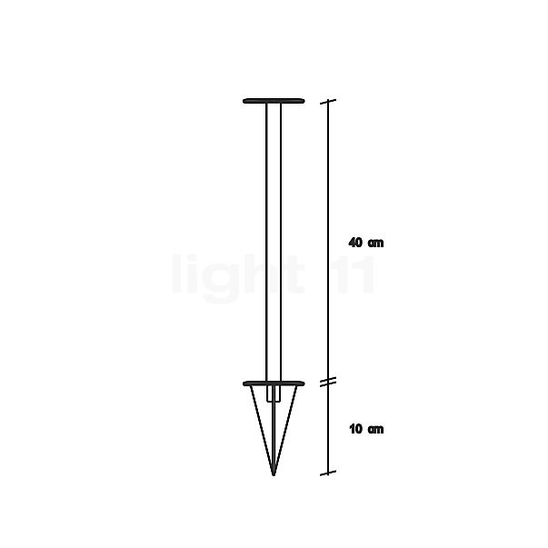 Nordlux Kettle Spike - Ground Spike for lighting element black , Warehouse sale, as new, original packaging sketch