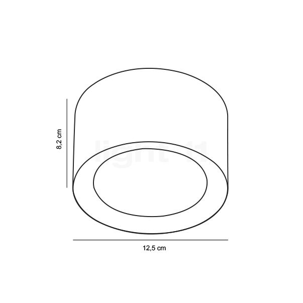 Nordlux Landon Bath Loftlampe LED hvid - 8,2 cm skitse