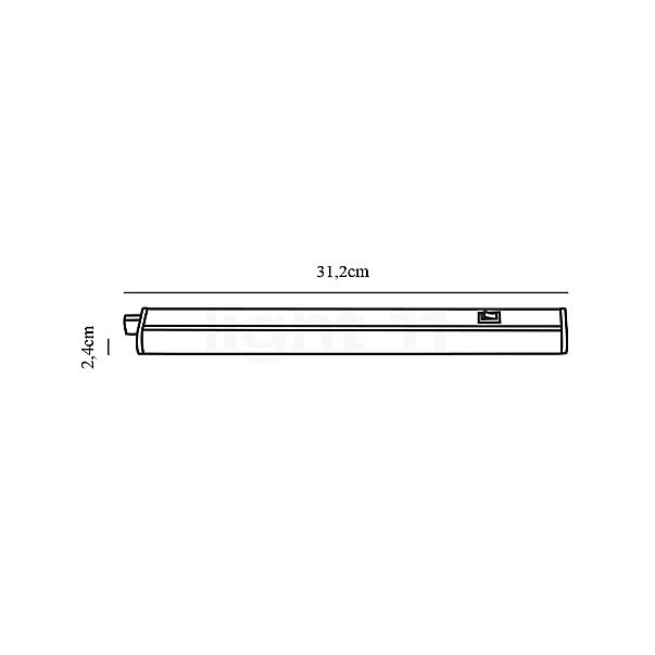Nordlux Latona Under-Cabinet LED 31,2 cm , Warehouse sale, as new, original packaging sketch