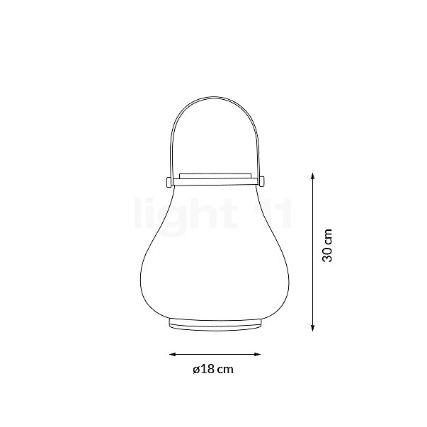 Nordlux Leo Bordlampe LED med solenergi bambus skitse