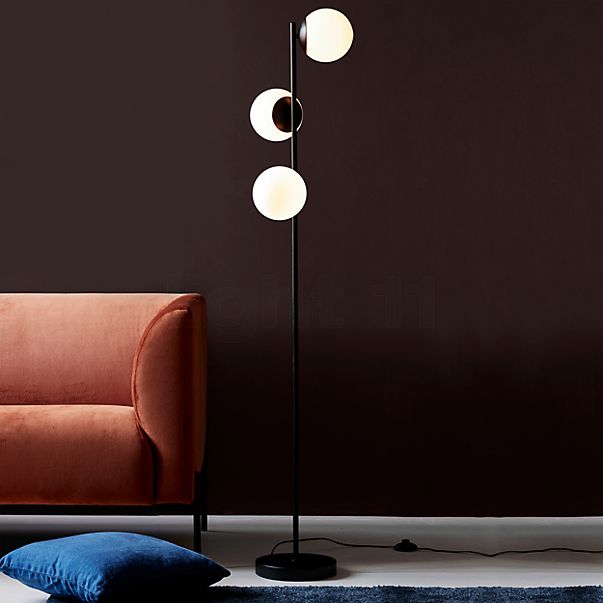 Nordlux Lilly Floor Lamp black/opal glass