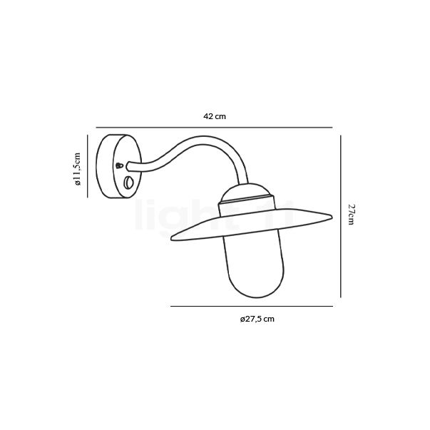 Nordlux Luxembourg Wall Light reddish brown sketch