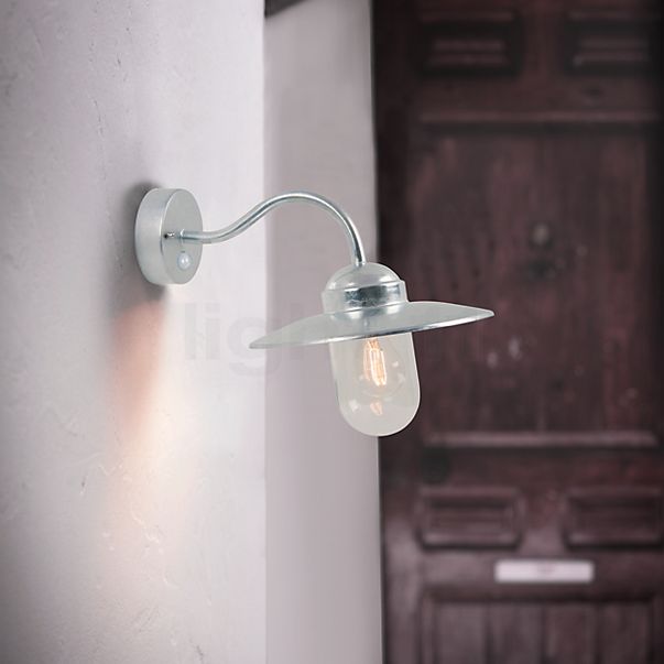 Nordlux Luxembourg Wall Light with Motion Detector galvanised