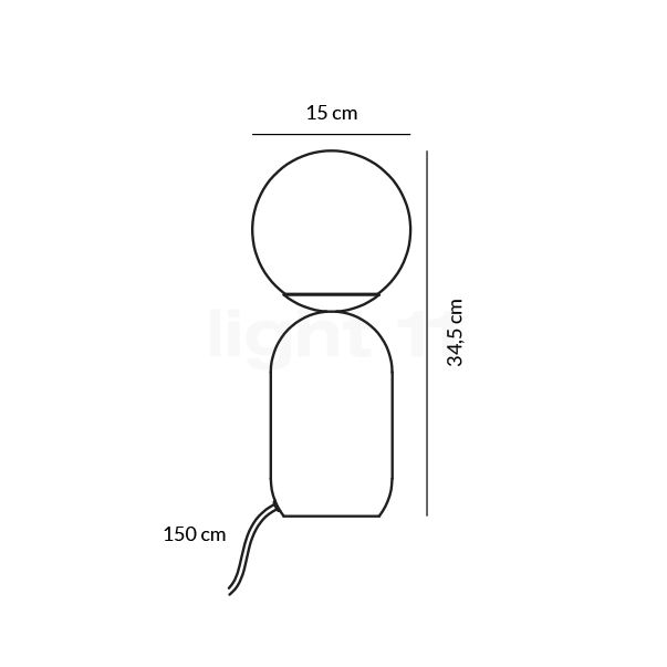 Nordlux Notti Lampe de table vert - vue en coupe