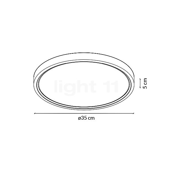 Nordlux Noxy Plafonnier LED blanc - vue en coupe
