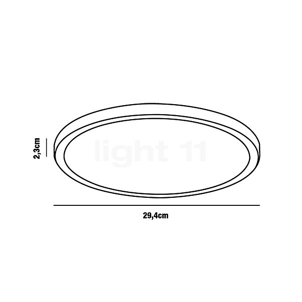 Nordlux Oja Deckenleuchte LED holzfolie - 29 cm - stufendimmbar - ip20 - ohne bewegungsmelder Skizze