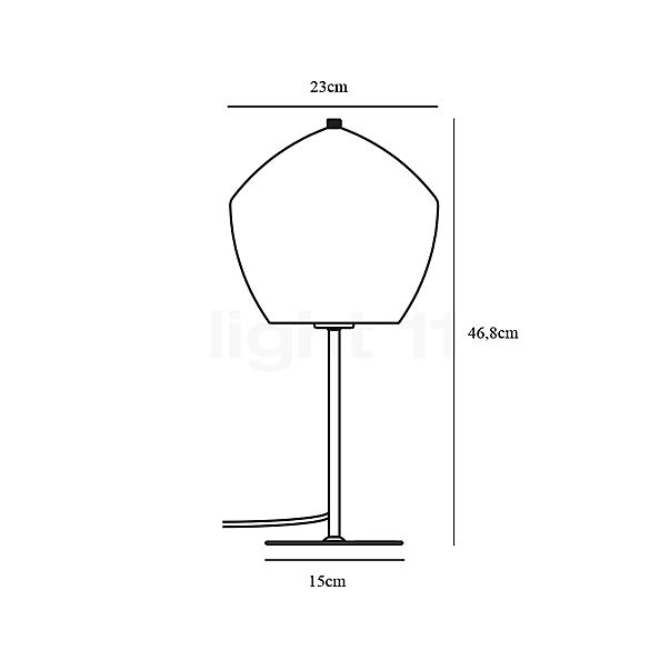 Nordlux Orbiform Table Lamp smoked glass sketch