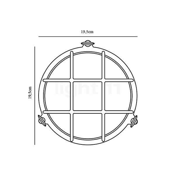 Nordlux Polperro Wall Light brass sketch