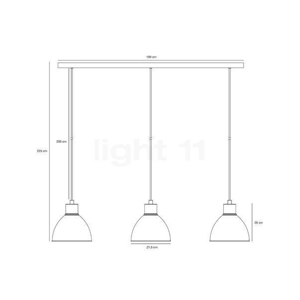 Nordlux Pop Ru Pendant Light 3 lamps black matt sketch