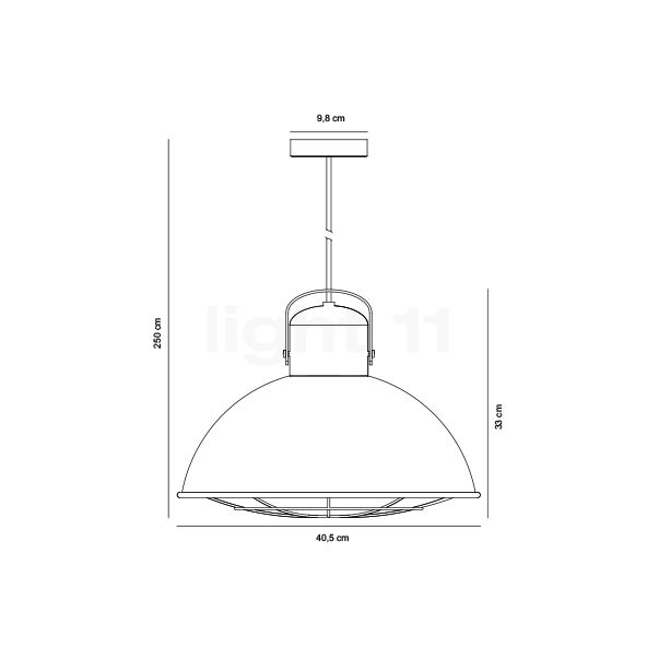 Nordlux Porter Hanglamp zink - 40 cm schets