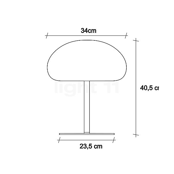 Nordlux Sponge Lampada da tavolo LED ø34 cm - vista in sezione