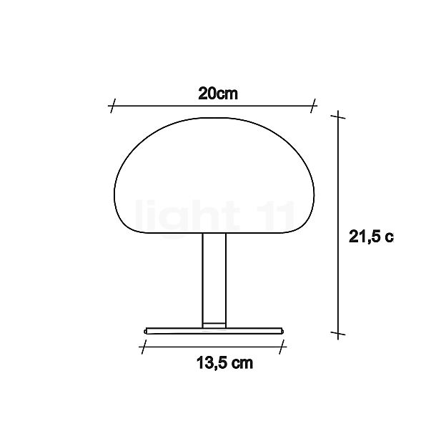 Nordlux Sponge Lampe de table LED ø20 cm - vue en coupe