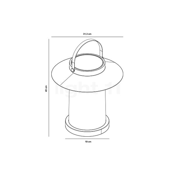 Nordlux Temple To Go Solar Light LED brass - 35 cm , Warehouse sale, as new, original packaging sketch