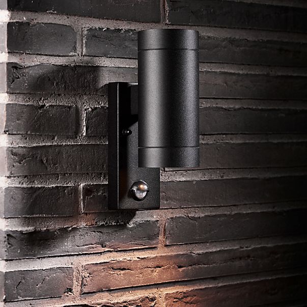 Nordlux Tin Maxi Væglampe med bevægelsessensor sort , Lagerhus, ny original emballage