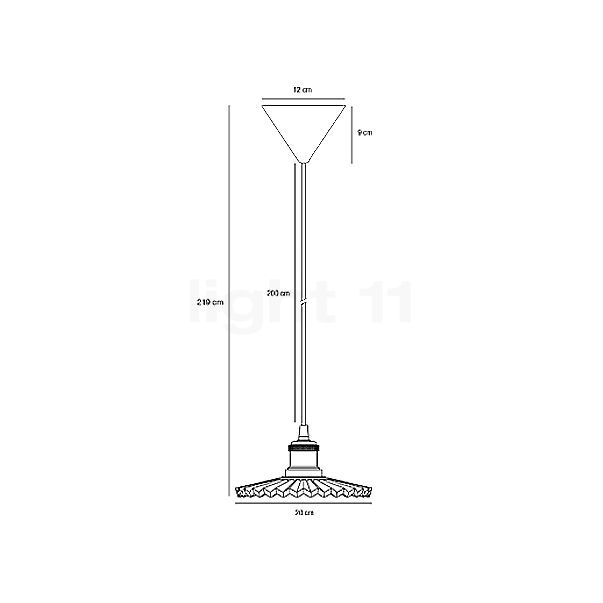 Nordlux Torina Lampada a sospensione vetro - 20 cm - vista in sezione