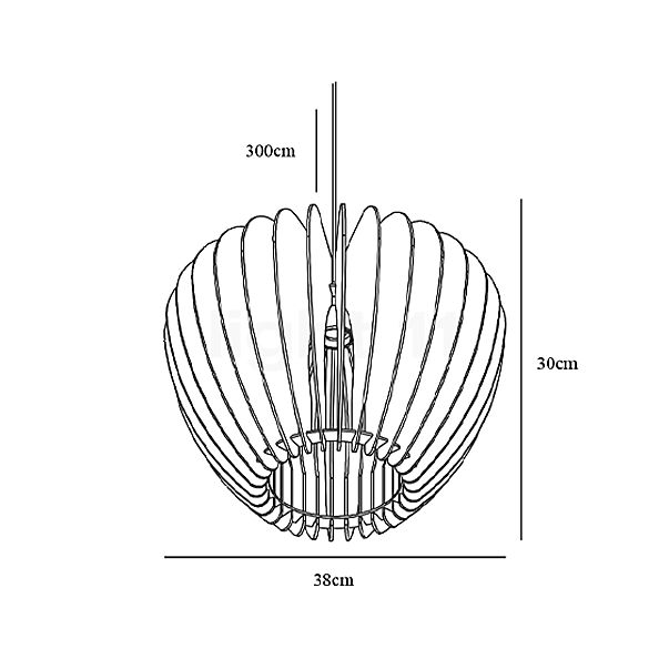 Nordlux Tribeca Lampada a sospensione ø38 cm - vista in sezione