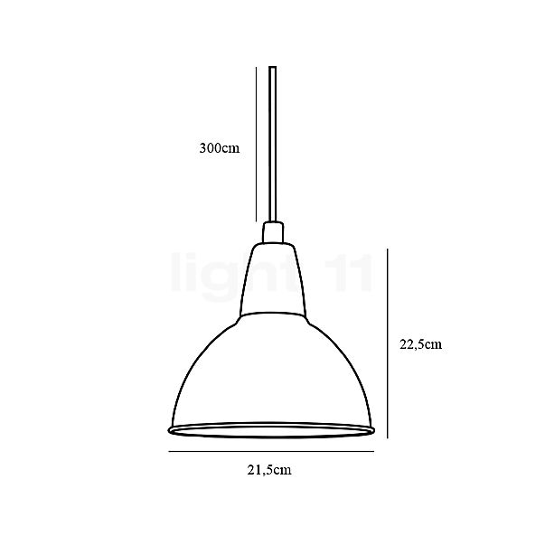 Nordlux Trude, lámpara de suspensión negro - alzado con dimensiones