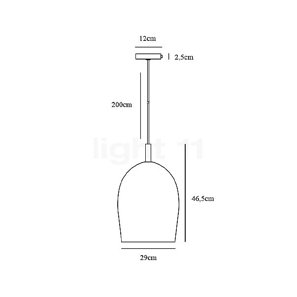 Nordlux Uma Pendant Light ø30 cm - opal glass sketch