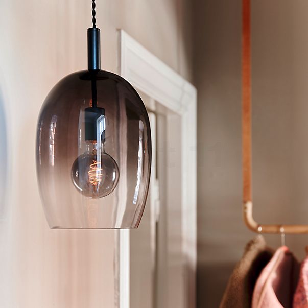 Nordlux Uma, lámpara de suspensión ø30 cm - vidrio ahumado