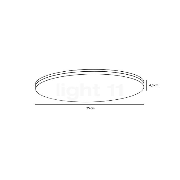 Nordlux Vic recessed Ceiling Light LED white - 35 cm sketch