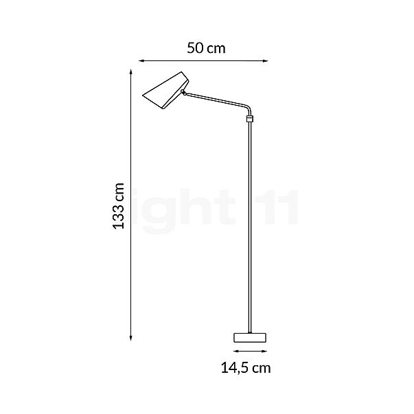 Northern Birdy Swing Floor Lamp black/brass sketch