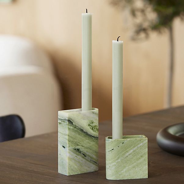 Northern Monolith Candle holder tall - marble white