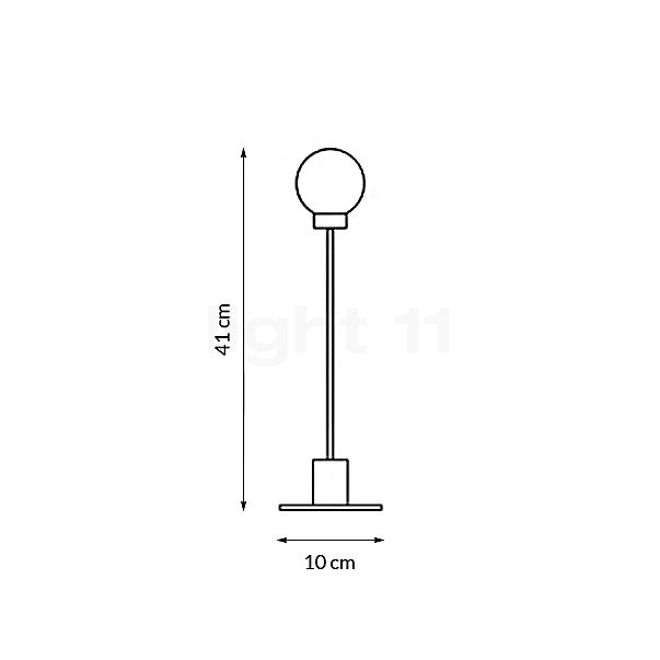 Northern Snowball Bordlampe messing skitse