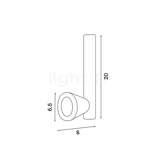 Northern Trace Acculamp LED zwart schets