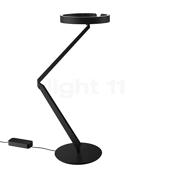Occhio Gioia Equilibrio Lampe de bureau LED tête noir mat/corps noir mat