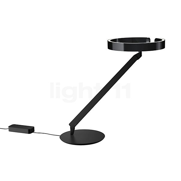 Occhio Gioia Tavolo Lampe de table LED tête black phantom/corps noir mat