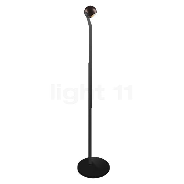Occhio Io Lettura C Vloerlamp LED kop phantom/afdekking zwart mat/body zwart mat/voet zwart mat - 3.000 K