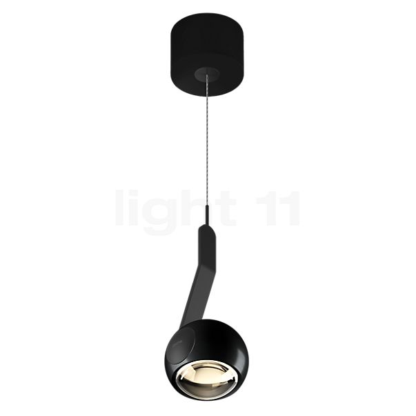 Occhio Io Sospeso Var Up C Hanglamp LED kop black phantom/afdekking schwarz mat/body schwarz mat/voet schwarz mat - 2.700 K