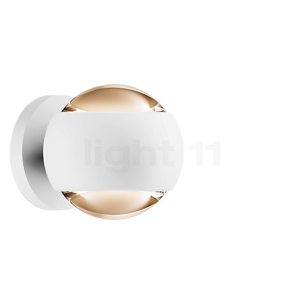 Occhio Io Verticale Volt D Lampada da parete LED testa bianco opaco/fissaggio bianco opaco - 3.000 K