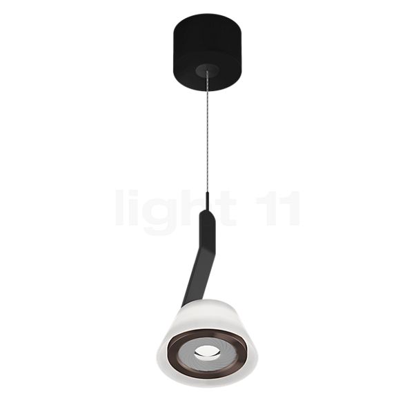 Occhio Lei Sospeso Var Up Iris Pendant Light LED cover phantom/body black matt/ceiling rose black matt - 2,700 K