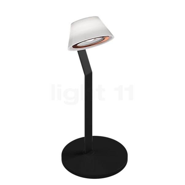 Occhio Lei Tavolo Iris Tafellamp LED afdekking rose goud/body zwart mat/voet zwart mat - 3.000 K